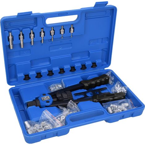 Outil à main pour écrous rivetés, pince à riveter filetée M3 M4 M5 M6 M8 M10 M12, poseuse d'inserts manuelle, taraudeuse à rivets, kit professionnel (1/5)
