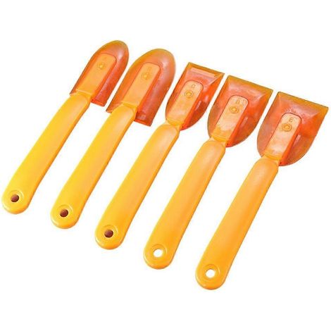 Outil de finition pour calfeutrage, outil d'application de mastic réutilisable, ensemble de 5 pièces pour un calfeutrage et un grattage faciles ( ) (1/5)