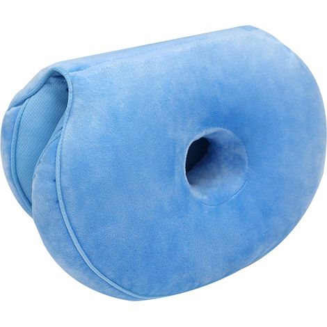 Memory Foam Orthopedic Seat Cushion, Folding Sit Bone Relief Cushion For Butt, Sciatica/coccygeal Pain, Family, Office,Size:45 31 10cm,Blue (1/5)