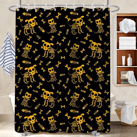 Voile de douche polyester 180x180 déco d‘intérieur voile de douche pour baignoire d’angle (1/5)