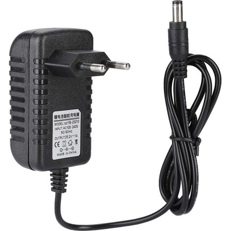 Tonysa – Adaptateur secteur 25.2V/1A – Chargeur Li-ion avec protections contre surtension et courts-circuits – Universel pour caméras CCTV et lampes LED