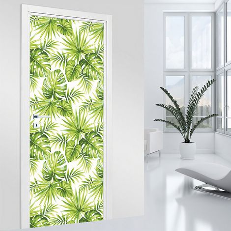 Stickers pour porte - Tropical - 63 x 205 cm - Adhésif MAT (1/2)