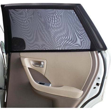 Parasol infantil para coche, Protección solar para ventanas, Elástico y transpirable, Se adapta a la mayoría de los vehículos, Paquete de 2 (1/5)