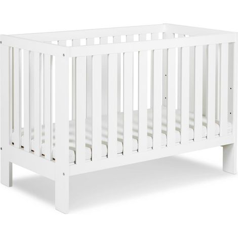 AMELIA II Lit bébé évolutif avec barrière de sécurité Blanc Avec tiroir (1/5)