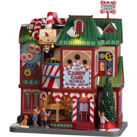 Fabbrica di Cramelle  VILLAGGIO DI NATALE LEMAX 05681 - GIOSTRINA NATALIZIA  The candy cane works