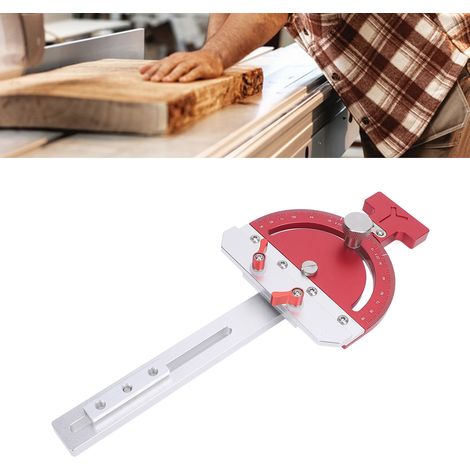 Mehrwinkel-Führungsklemme, mehrwinkelverstellbare Führungsschiene für Kreissägen, rechtwinkliger Anschlag, kompatibel mit Führungsschienen von Makita, Festool und DeWalt. (1/5)