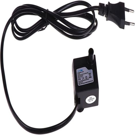 Mini pompe submersible réglable silencieuse et étanche avec ventouse pour fontaine d'aquarium, prise UE 220-240 V