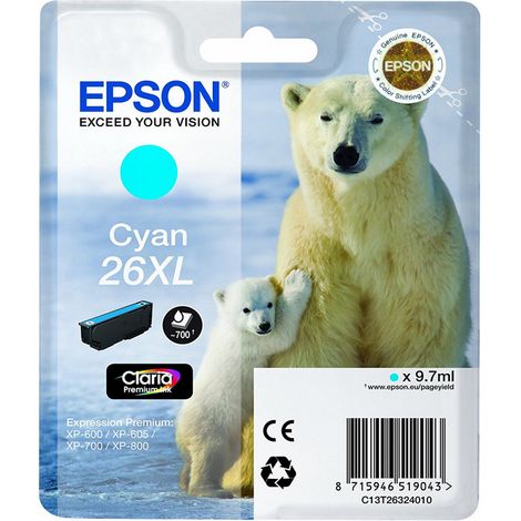 Epson Polar bear C13T26324012 cartucho de tinta 1 pieza(s) Original Alto rendimiento (XL)