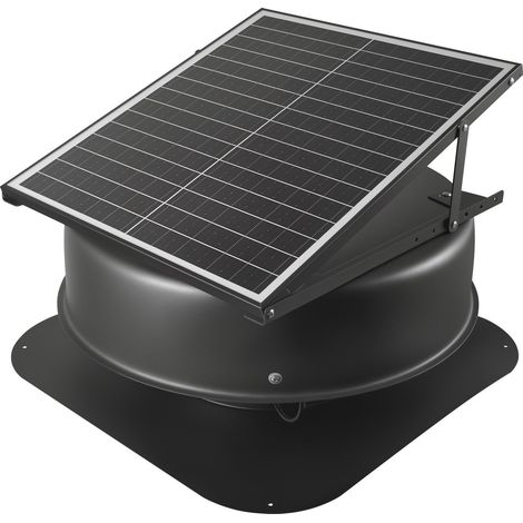 Intelligenter 42-W-Solar-Dachventilator, Dachbodenluftabsauger mit Thermostat, Fernbedienung, 2800 CFM Luftdurchsatz, bürstenloser Gleichstrommotor zur Kühlung (1/5)