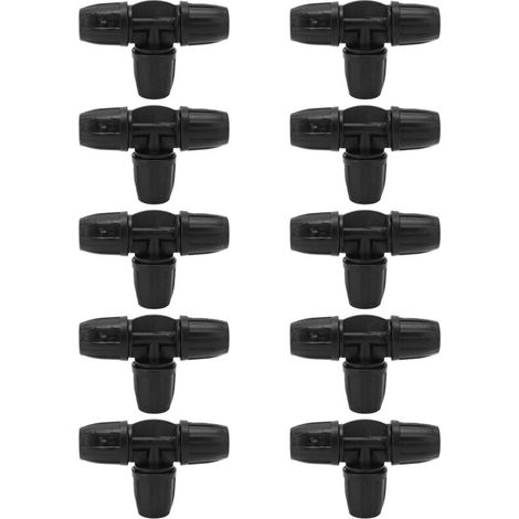 Lot de 10 raccords de tuyau cannelés 8/11 avec verrouillage pour irrigation goutte à goutte de jardin (1/5)