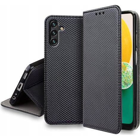 Custodia con patta di chiusura per Samsung Galaxy A14 5G SMART MAGNET + VETRO (1/5)