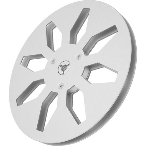 Bobine de bande magnétique vide 1/4 7 pouces en alliage d'aluminium, ouverture universelle à 8 trous, pièce de machine, bobine de bande sonore vide argentée (1/5)
