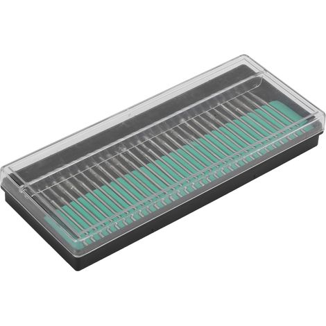 Set mit 30 Siliziumkarbid-Bohrern, galvanisierten Schleifköpfen, Mischnadeln und -stäben, 3,0-mm-Polierwerkzeugen (1/5)