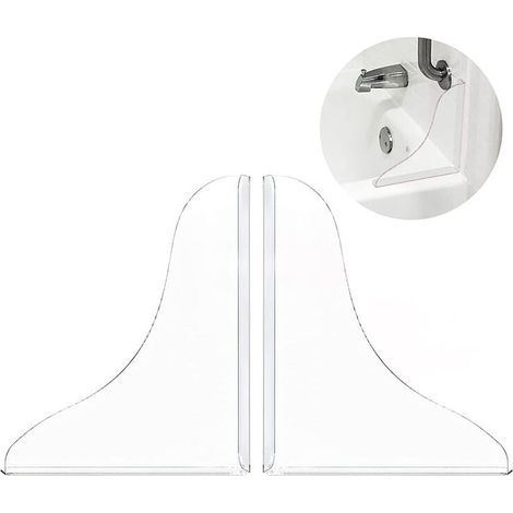 Juego de 2 protectores antisalpicaduras autoadhesivos para bañeras (1/4)