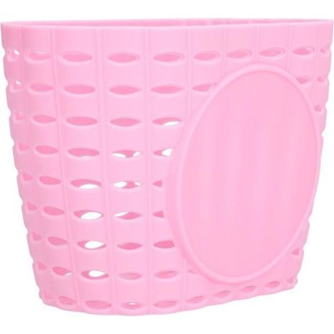 Panier De Guidon - Pour Enfants - Compatible Vélo Et Scooter - Plastique Épais - 12 X 15 X 20 Cm - Noir Et Rose - 1 Pièce (1/4)