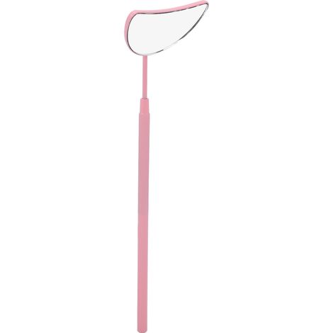 Miroir à cils détachable avec manche en forme de lune, acier inoxydable, miroir de maquillage rose pour extension de cils, portable et réglable (1/5)