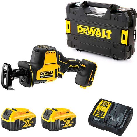 DeWalt DCS369P2 Cordless 18V XR Brushless Compact Reciprocating Saw With 2 x 5Ah Batteries, Charger And Carry Case