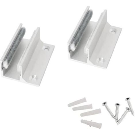 Guide de Sol pour Porte Coulissante en Verre - 2 Pièces, Rouleau de Guidage en Alliage d'Aluminium, Adapté aux Portes en Verre Sans Cadre de 10 à 12 mm d'Épaisseur,Design Élégant avec Finitio (1/4)