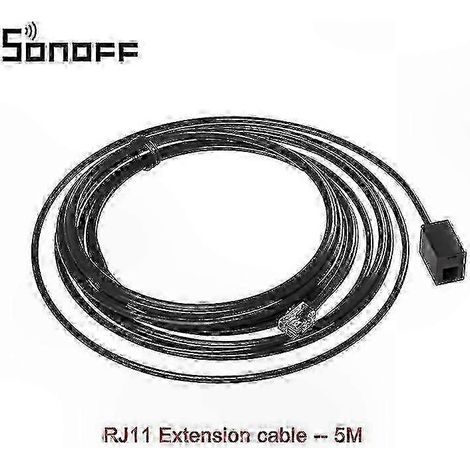 Temperatur- und Feuchtigkeitssensor mit RJ11-Adapter und Verlängerungskabel für Hausautomatisierungsgeräte (1/5)
