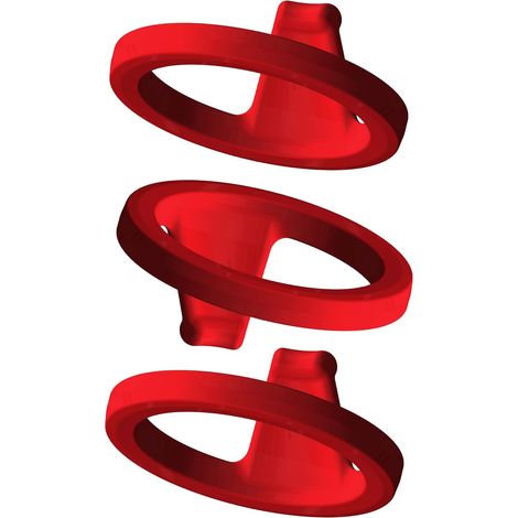 Isi set 3 guarnizioni rosse originali silicone professionale