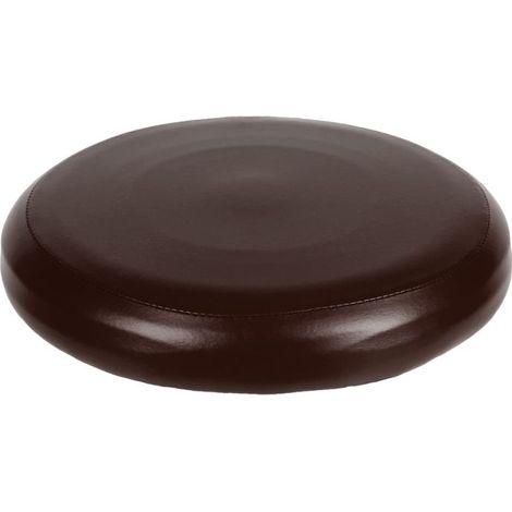 Housse de tabouret ronde élastique en similicuir PU, housse de siège de tabouret de bar synthétique, housse de chaise de salle à manger - Couleur café (1/5)