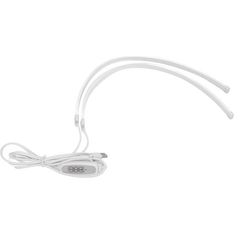 Bande lumière LED croissance silicone 60 LEDs 4 niveaux intensité 3000K lampe plante timer mémoire pour intérieur (1/5)