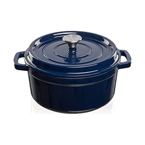 Sourcing Gusseisen-Bratpfanne emailliert dunkelblau 4,7L (1/3)