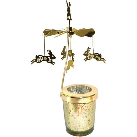 Bougeoir Rotatif Photophore, Carrousel Bougie Spinner,Chandelier Rotatif, bougeoir en Acier Inoxydable pour Restaurant, Mariage, noël, Saint-Valentin (1/5)