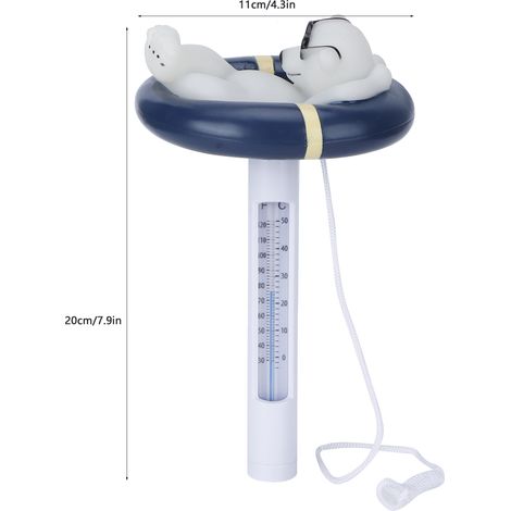 Thermomètre Flottant Animal PVC Thermomètre à Bulle Cute Cartoon Thermomètre de Température Piscine Spa Bain Chaud Bassin Animal Shaped Floating Thermometer (1/5)