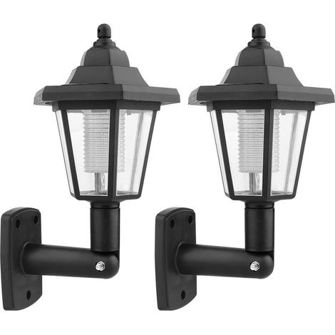 Two wall wall-mounted solar, wall wall-mounted LED outdoor resistant to the weather with sensor automatic, lamps hexagonal solar wall-mounted fixes (1/5)