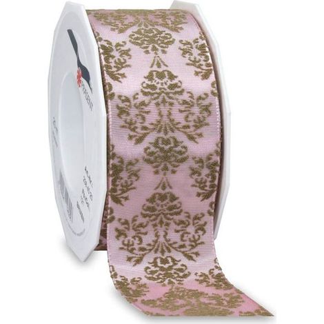 HOXILEELEORuban e via cavo, stampato 40 mm di larghezza, 44 m di lunghezza.Rosa-grigio (1/4)