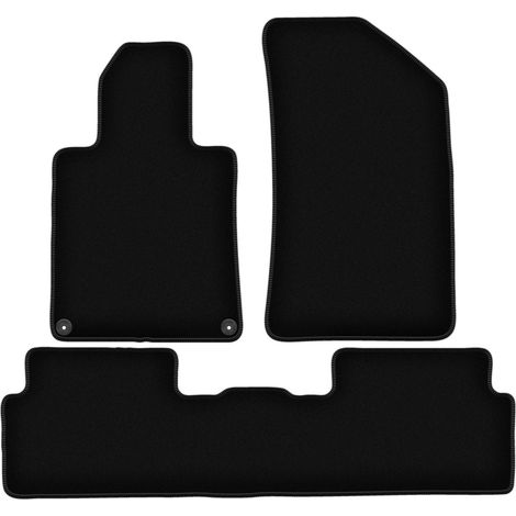 Tapis de sol en velours noir BASIC pour Peugeot 508 RXH arrière complet (2010-2018) (1/5)