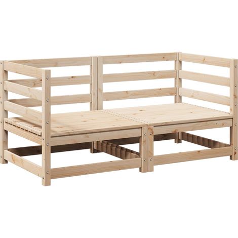 vidaXL Garten-Sofaset 2 Teilig aus massivem Kiefernholz (1/5)