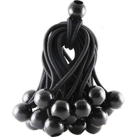 Gummiseil mit Kugelverschluss – 4 mm Gummischnur – Für Markisen, Zelte, Planen und Pavillons – 25er-Packung (1/5)