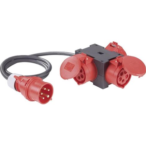 PCE Distribuidor de corriente CEE 400V 16A negro