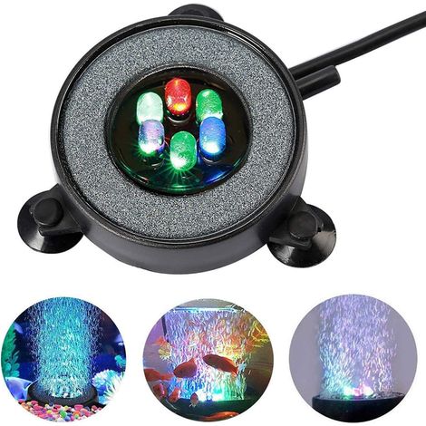 Éclairage LED pour aquarium - Lumières colorées étanches, prise USB 5 V, éclairage décoratif pour aquarium - Lot de 5