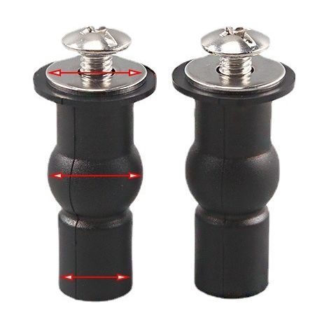 Fijaciones de bisagras para tapa de inodoro, accesorio de fijación compatible con todos los inodoros (18 mm) (1/5)