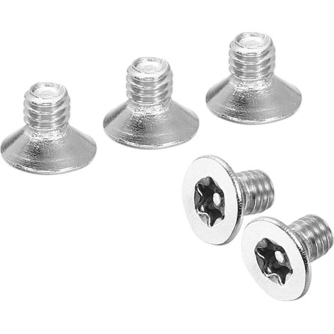 20 Pcs M4-0.7 X 6mm Vis À Tête Plate Torx Anti-Vol Argenté (1/5)