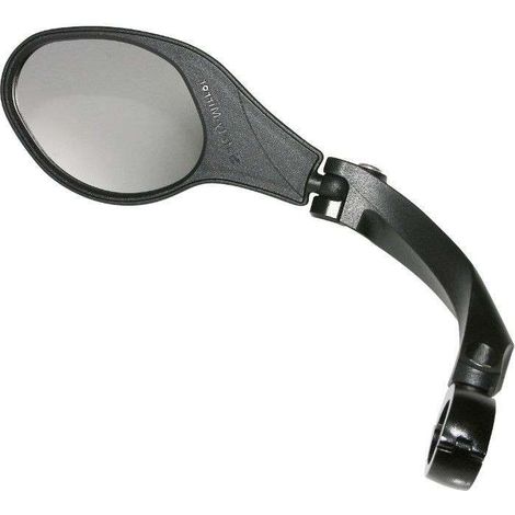 Rétroviseur gauche pour vélo électrique VAE trottinette rotule orientable avec catadioptre design fixation sur cintre diamètre 21mm à 26mm universel (1/2)