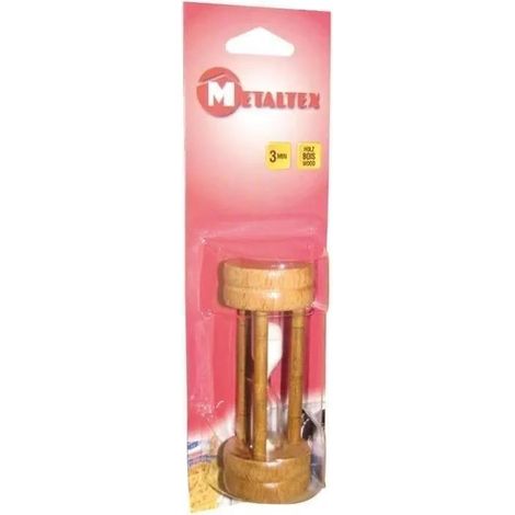 Metaltex Clessidra in legno marrone 3 minuti 10 cm