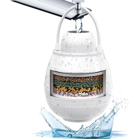 Bath Water Filter for Bath Faucet with Overflow, 2500 Gallon Filtration, Removes Pollutants, Chlorine and Fluoride, Hard Water Softener, Improves Skin Health