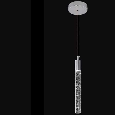 Lampe à suspension moderne d'île de cuisine Table de chevet Chrome Mini pendentif Pour chambre à coucher Petites lampes suspendues(1-Paquet) (1/5)