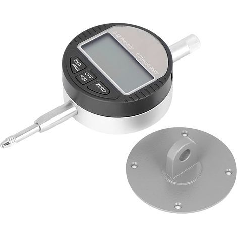 Indicateur de Cadran Numérique électronique DTI 1 Pouce 25,4 Mm Indicateur de Sonde Numérique Jauge de Test à Cadran Haute Résolution: 0,0005 Pouce 0,01 Mm Gris Argenté (1/5)