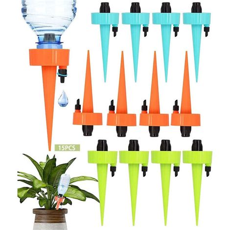 Goutte a Goutte Bouteille,12 Pièces Goutte a Goutte Plante Interieur,Kit Arrosage Plante Interieur,Arrosage Automatique Bouteille,Systeme Arrosage Goutte a Goutte Bouteille