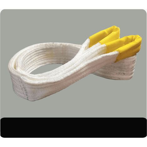 Élingues de levage plates, élingues blanches, élingues de levage résistantes aux acides et aux alcalis, élingues de levage à boucles - 3T3M (1/4)