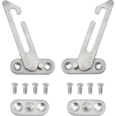 Lot de 2 entrebâilleurs de fenêtre en UPVC, en acier inoxydable 304, verrous de sécurité pour enfants avec vis pour fenêtre gauche et droite (1/4)