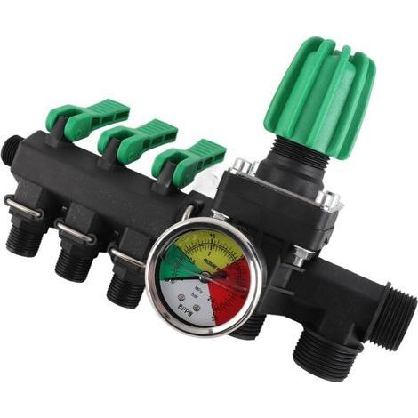Splitter per tubi da giardino a 3 vie, separatore d'acqua a 3 vie valvola di controllo per irroratrice agricola (1/4)