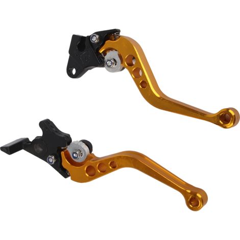 Leviers d'embrayage de frein à tambour usinés CNC à code couleur (paire) (jaune) (1/5)