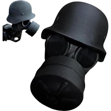 Copertura per gancio di traino, divertente copri sfera di traino a forma di casco da gas, tappo di protezione per sfera di traino adatto a prevenire la ruggine del tubo ricevitore, adatto per la decor (1/5)