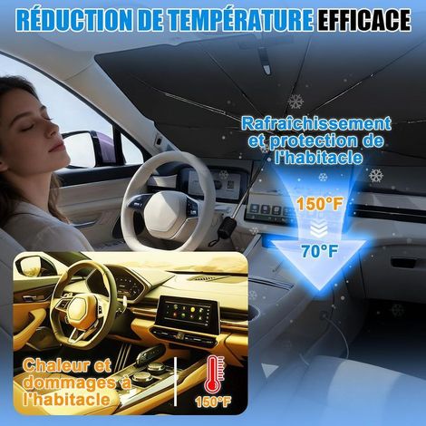 Pare-Brise Pliable,Pare-Soleil Parapluie Pour Voiture,Pare-Soleil Voiture Pare-Brise Intérieur,2026 Dernier Pare-Soleil Avant Pliable,Bloque Les Rayons UV (1/2)